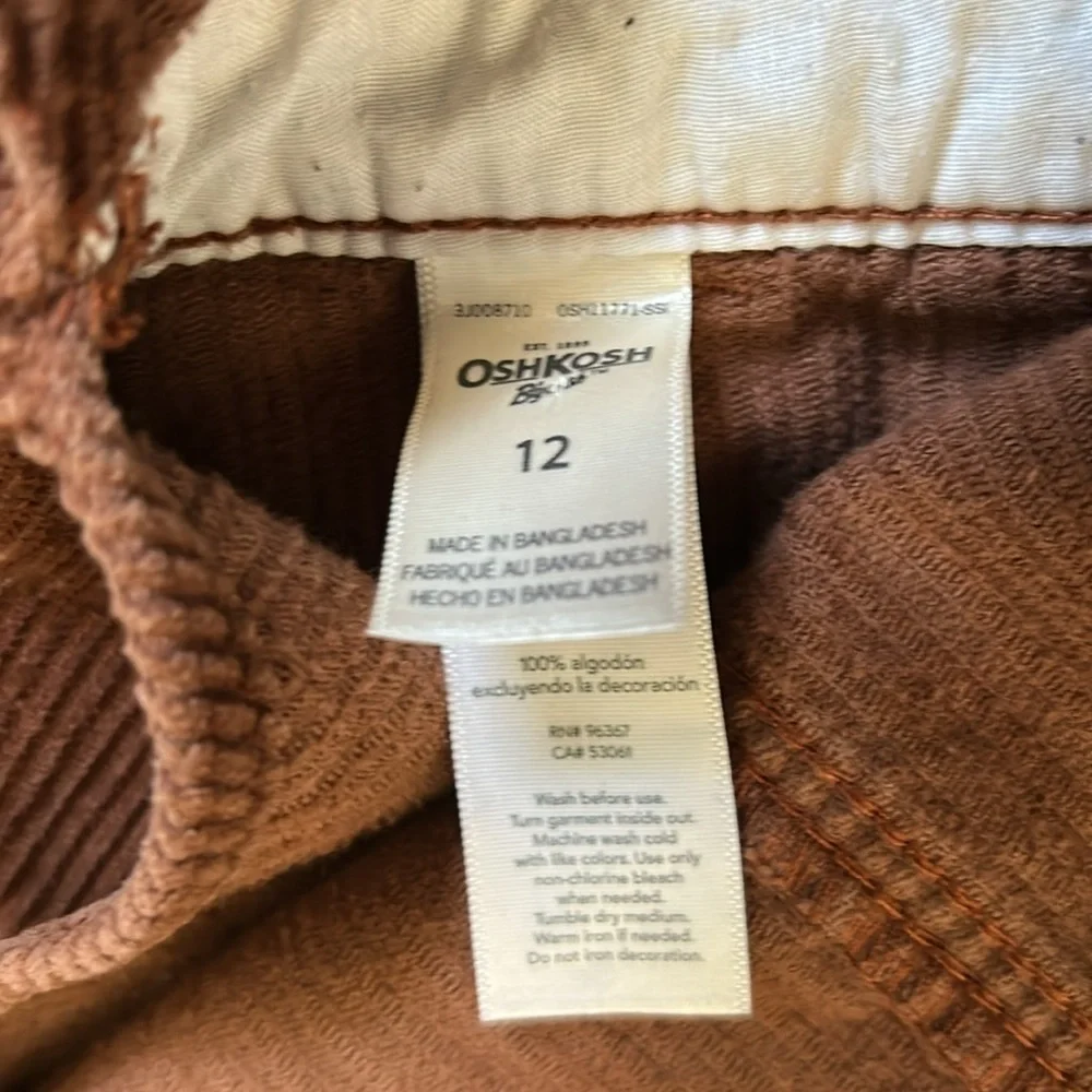 Osh Kosh Bgosh Brown Corduroy Kids Overall Dress